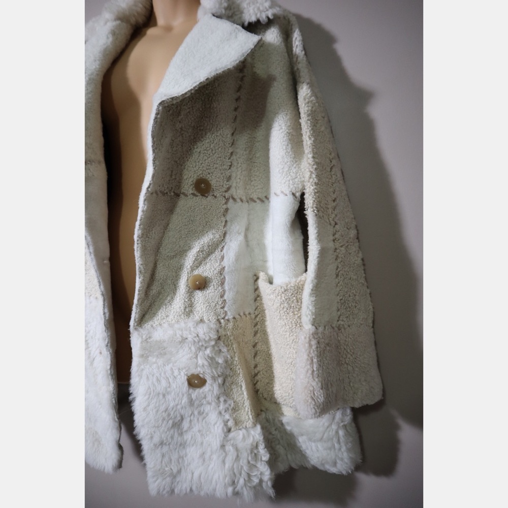 Free People x Brenda Knight Patchwork Sherpa Coat - Picture 6 of 8